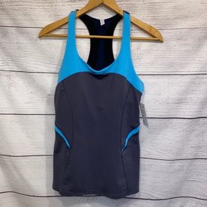 NWT gray blue Gap Body Fit active tank top Medium